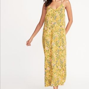 Old Navy | Yellow Flower Print Maxi Sun Dress | XS P